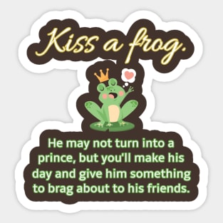 Kiss a frog Sticker